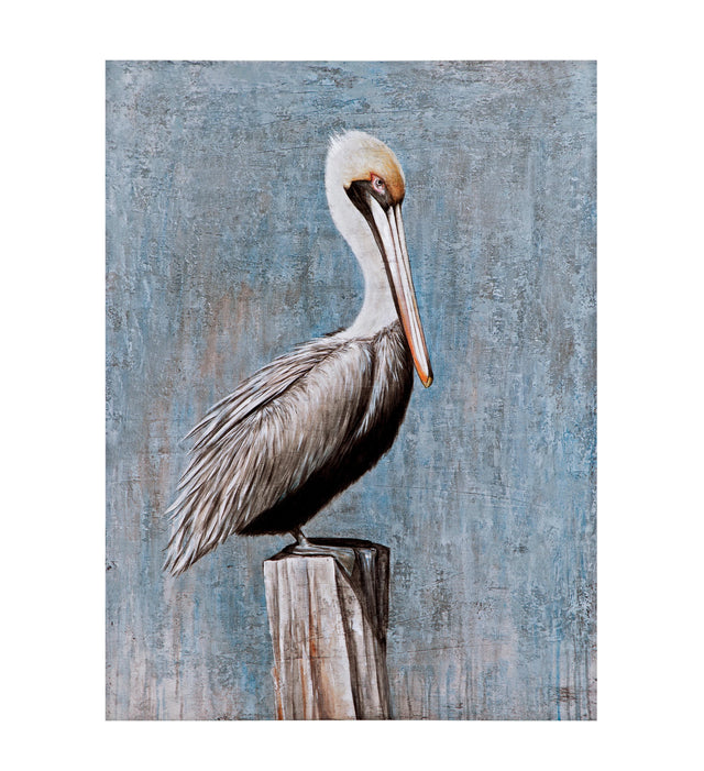 Bassett Blue Pelican Canvas Art