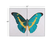 Bassett White Frame Butterfly Wings Framed Canvas Set of 2