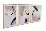 Bassett White Eartha Framed Canvas Set of 3