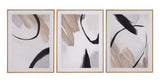 Bassett White Eartha Framed Canvas Set of 3