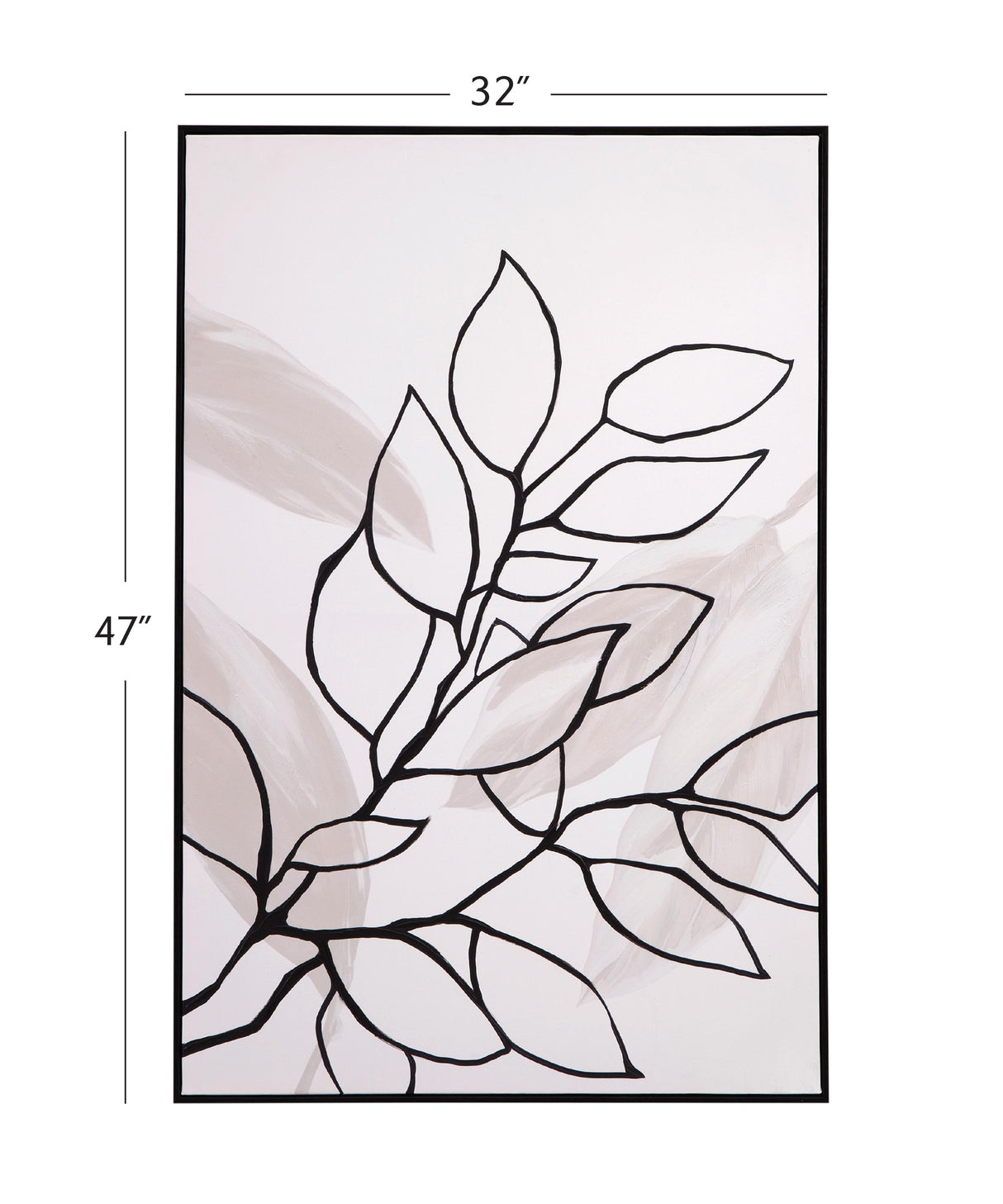 Bassett Black Harmony II Framed Canvas