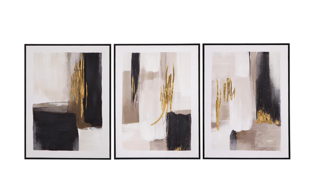 Bassett White Journey Framed Canvas Set of 3