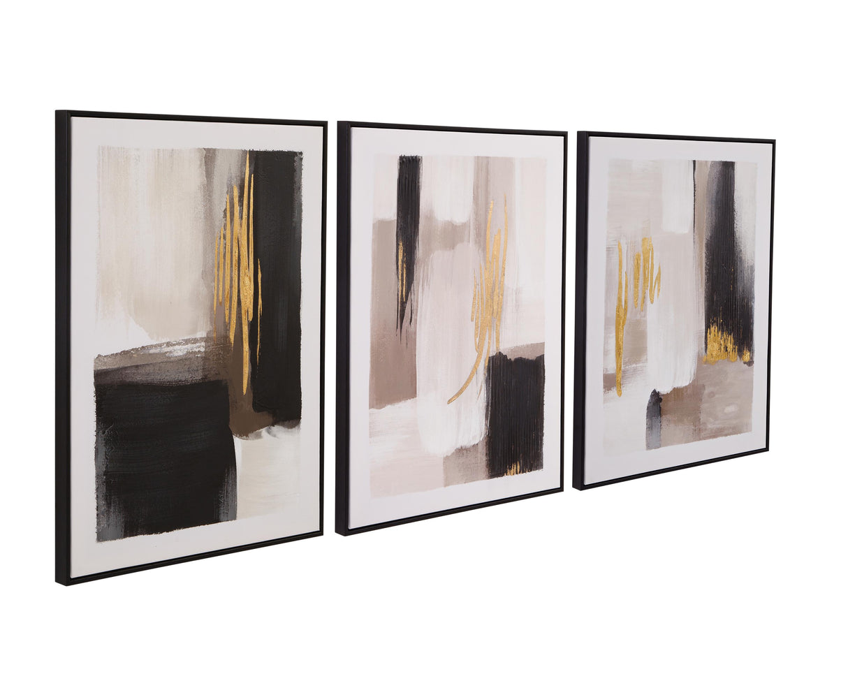 Bassett White Journey Framed Canvas Set of 3