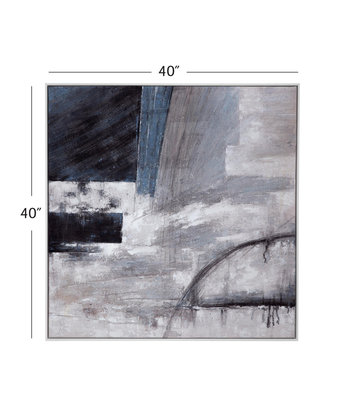 Bassett Gray Yuma Framed Canvas