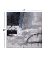 Bassett Gray Yuma Framed Canvas