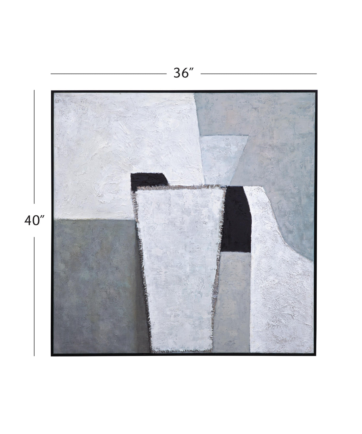 Bassett Gray Landen Framed Canvas