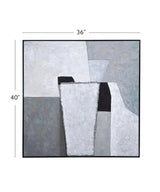 Bassett Gray Landen Framed Canvas