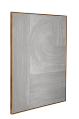 Bassett Gray Adventure Framed Canvas