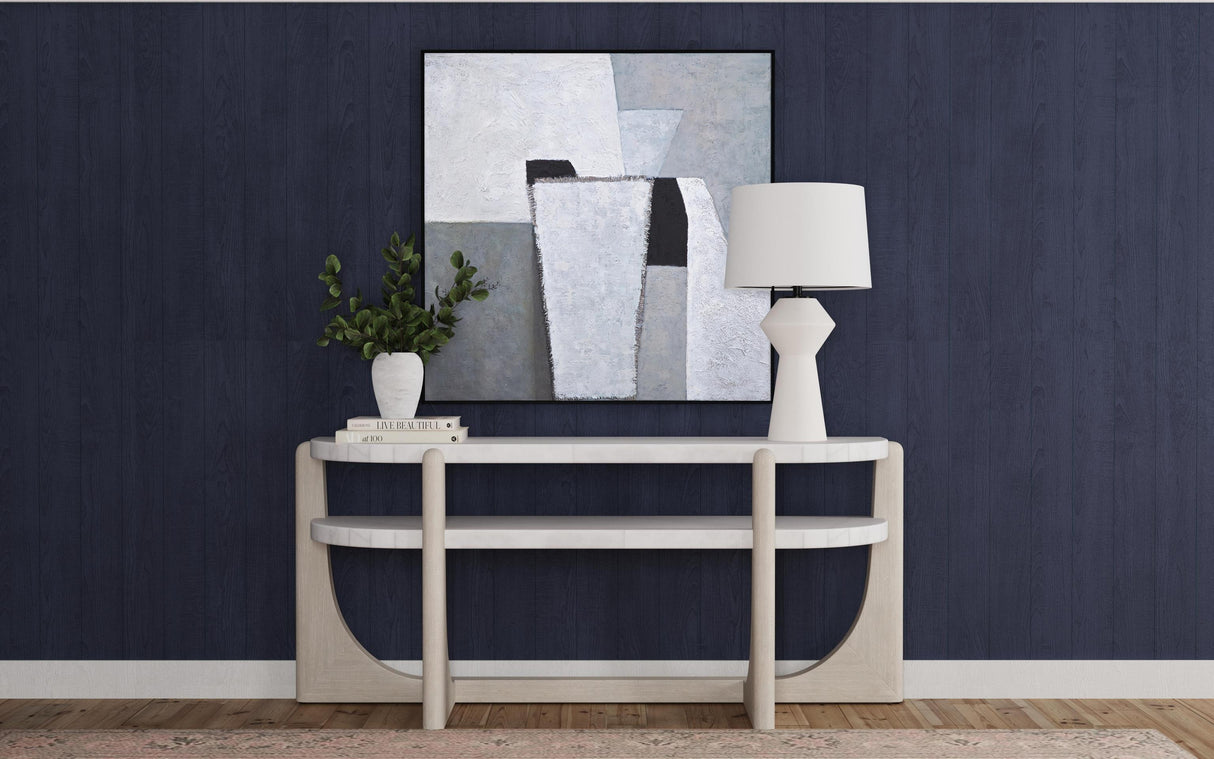 Bassett Gray Adventure Framed Canvas