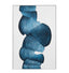 Bassett White Canvas/Blue Acrylic Paint/White Frame Ribbons Framed Canvas