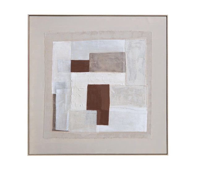 Bassett Acrylic Painted Canvas / Natural Wood Finish on Polystyrene Frame Amsterdam Framed Canvas