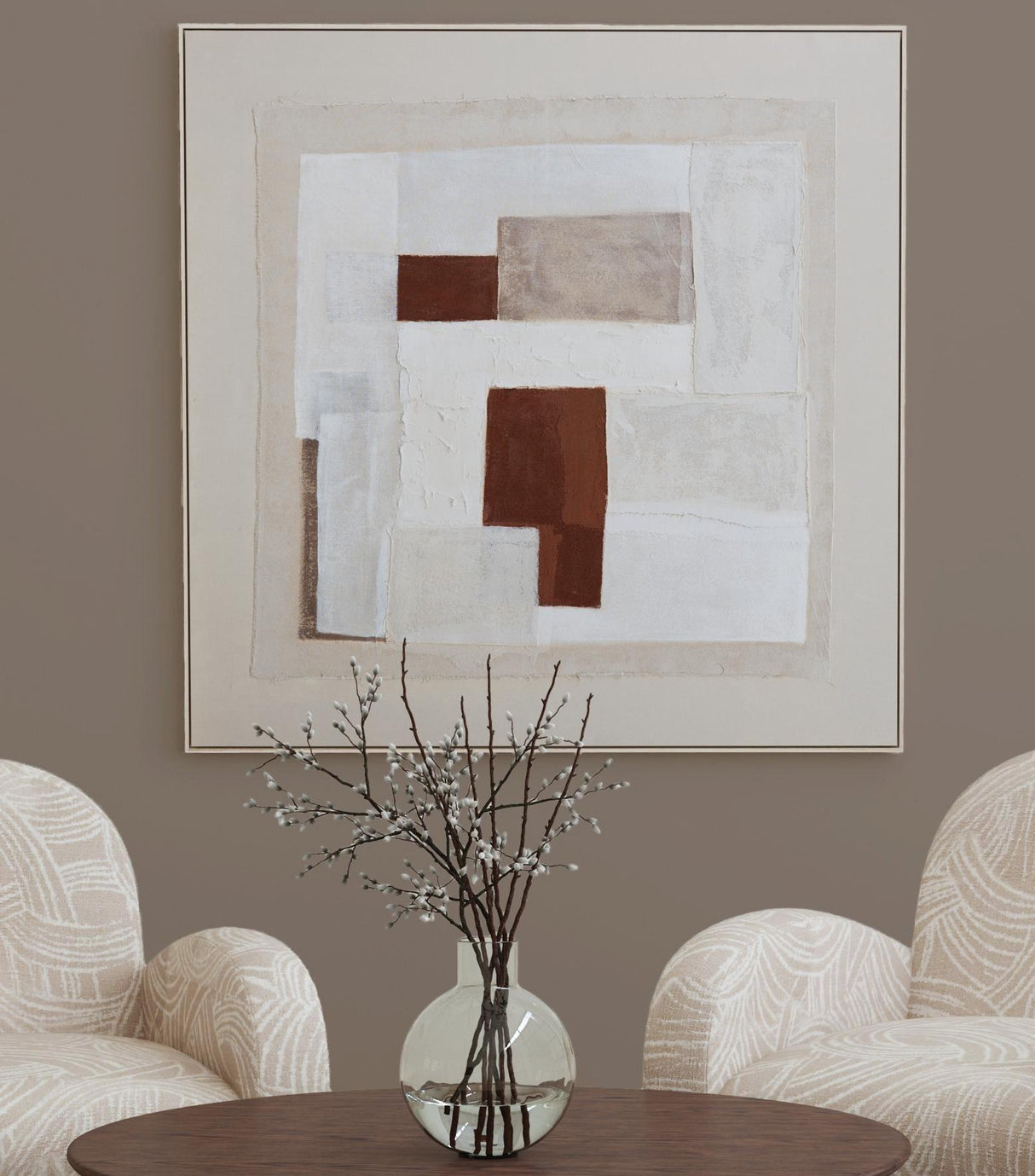 Bassett Acrylic Painted Canvas / Natural Wood Finish on Polystyrene Frame Amsterdam Framed Canvas