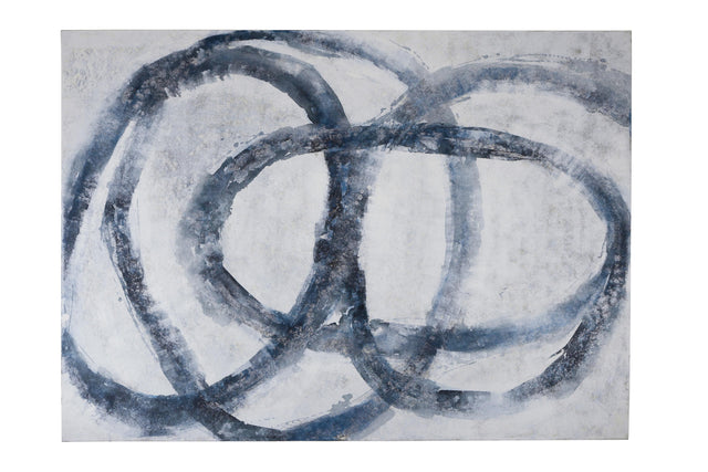 Bassett White / Blue Altarium Canvas Art