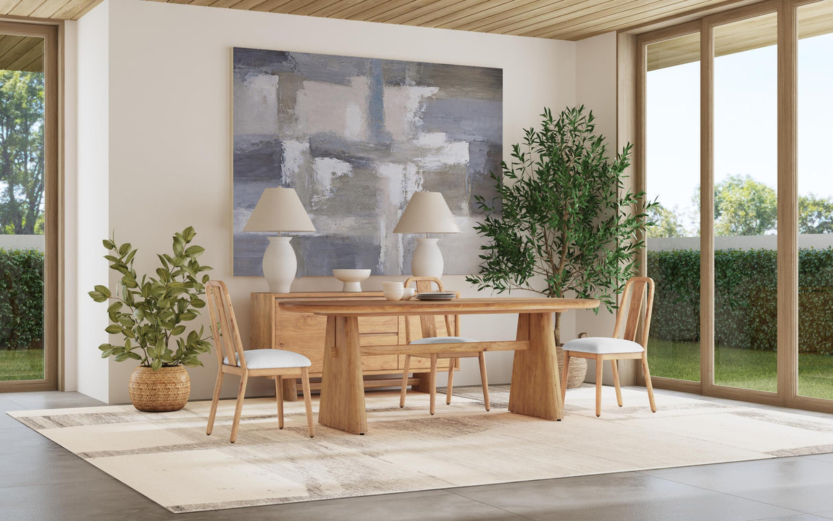 Bassett White / Blue Altarium Canvas Art