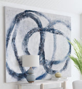 Bassett White / Blue Altarium Canvas Art