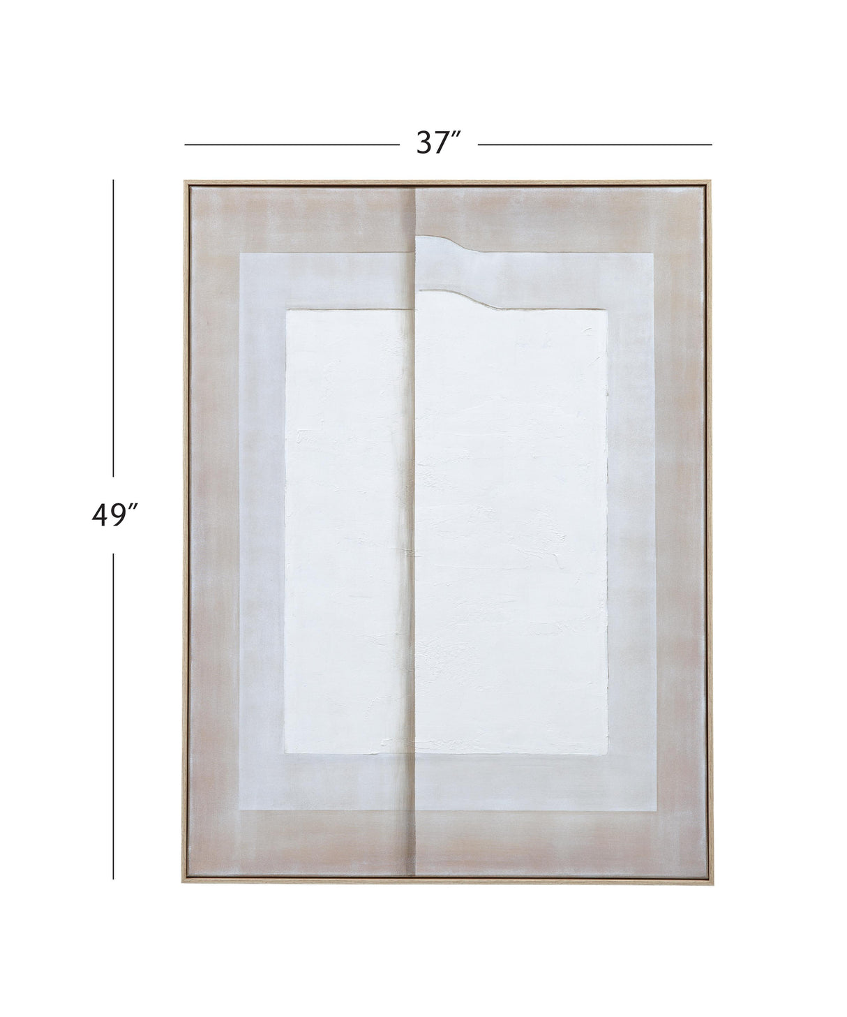 Bassett Natural Wood Frame Finish/ Acrylic & Oil Painted Canvas Fold II Framed Canvas