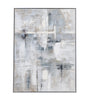 Bassett White & Gray Art/ White Frame Gray Day Framed Canvas