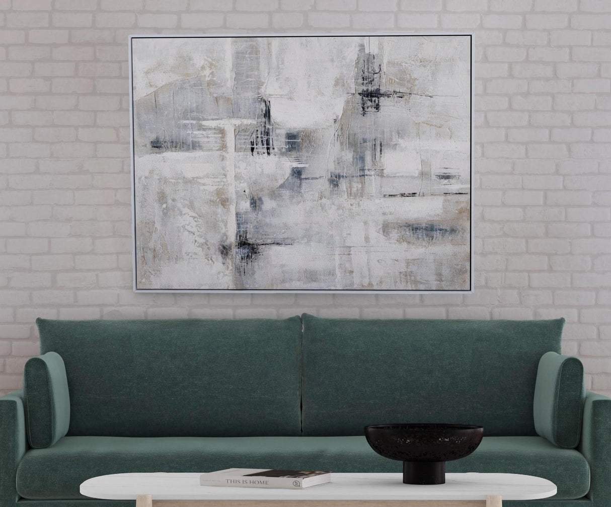 Bassett Gray Gray Day Framed Canvas