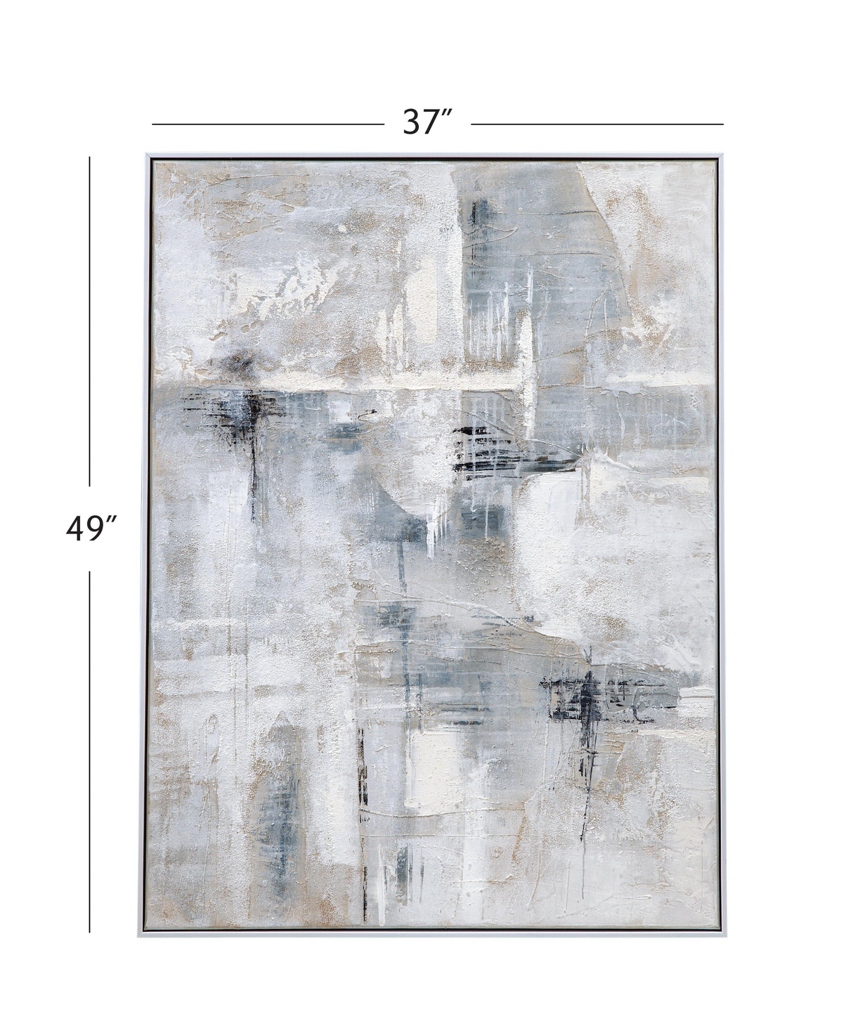 Bassett Gray Gray Day Framed Canvas