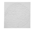 Bassett White Textured Circle Canvas Art