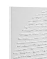 Bassett White Textured Circle Canvas Art