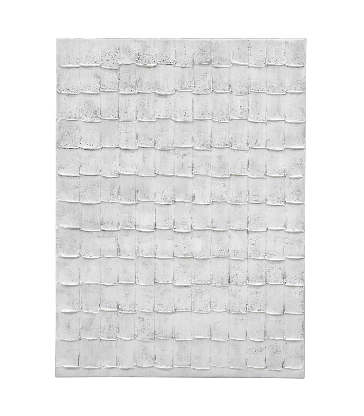 Bassett White Linear Marks Canvas Art