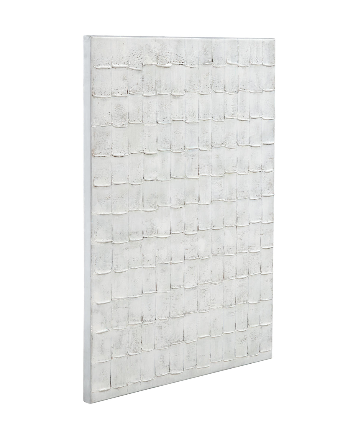 Bassett White Linear Marks Canvas Art