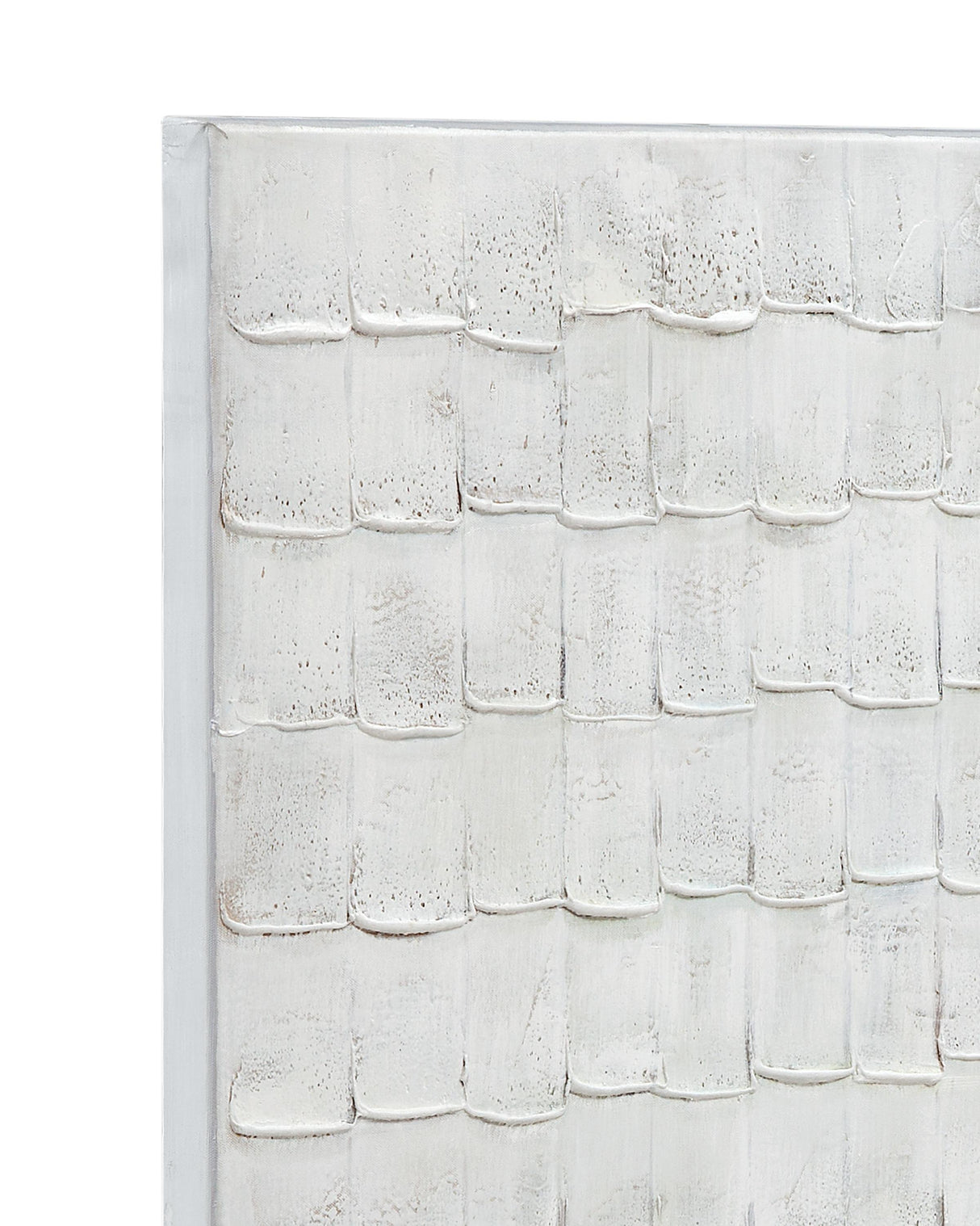 Bassett White Linear Marks Canvas Art