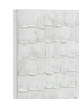 Bassett White Linear Marks Canvas Art