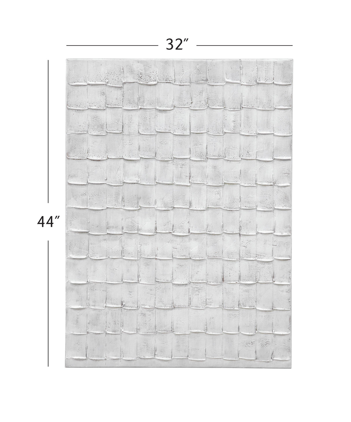 Bassett White Linear Marks Canvas Art