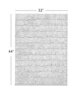 Bassett White Linear Marks Canvas Art