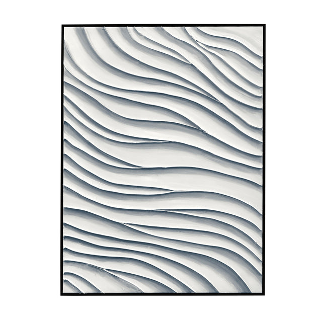 Bassett Black Frame Ripples Framed Canvas