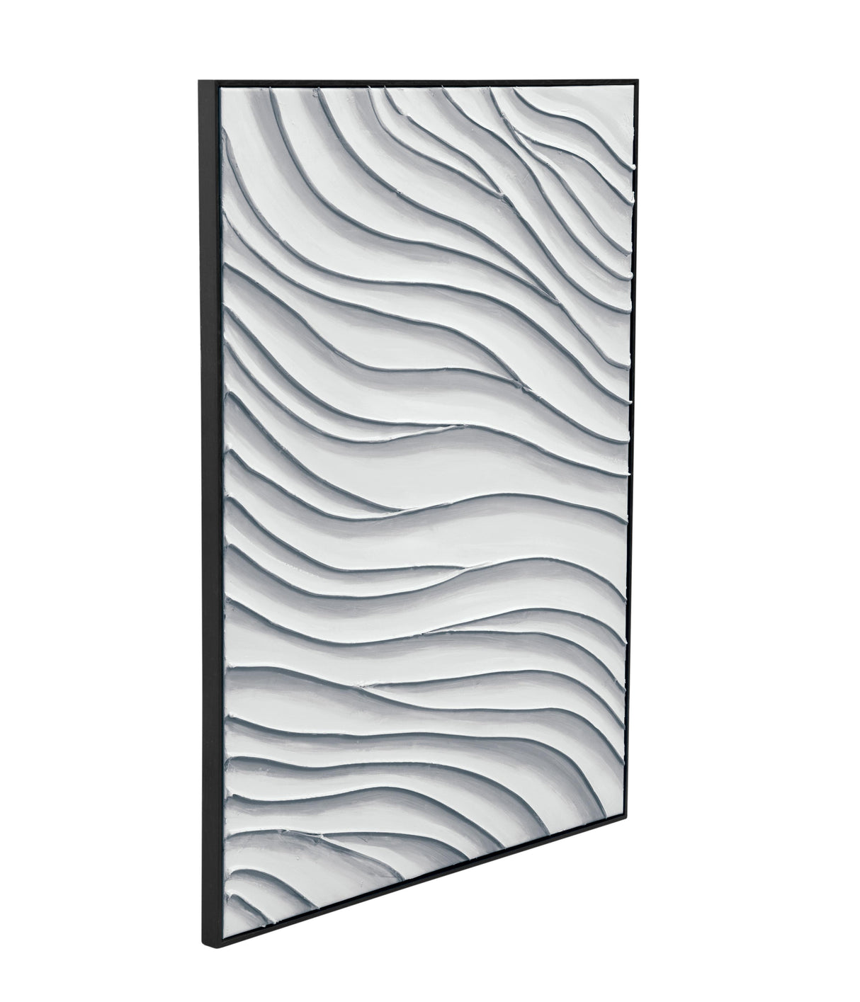 Bassett Black Frame Ripples Framed Canvas
