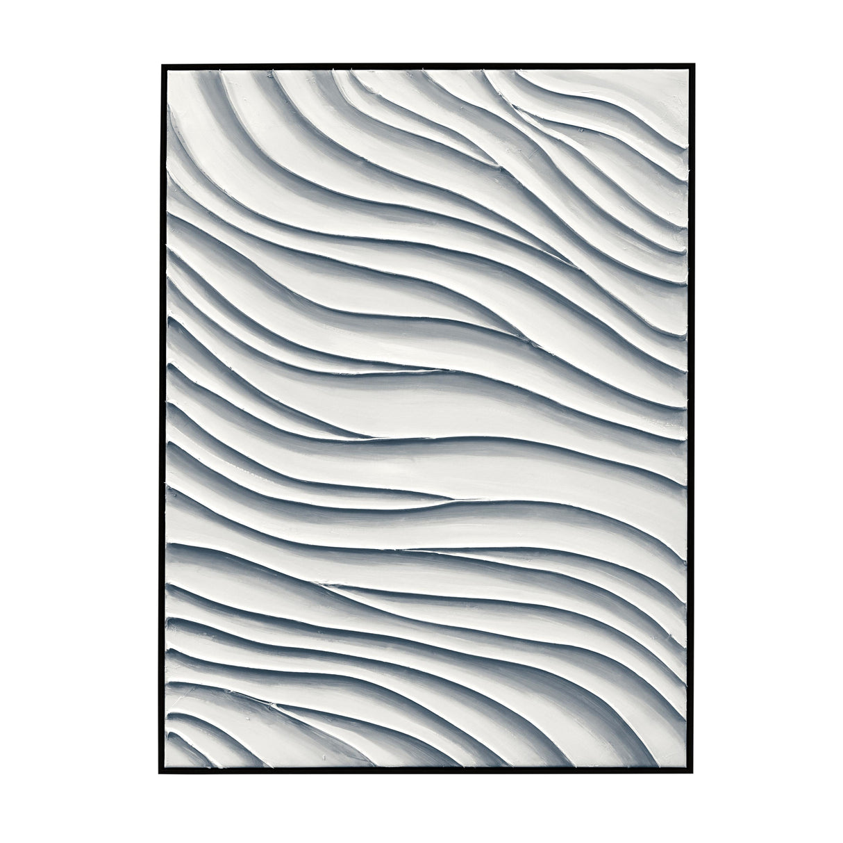 Bassett Black Frame Ripples Framed Canvas