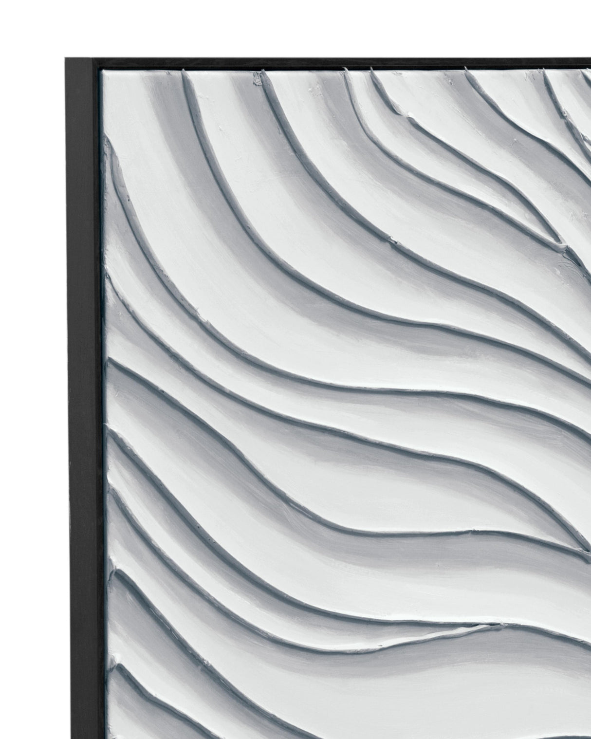 Bassett Black Frame Ripples Framed Canvas