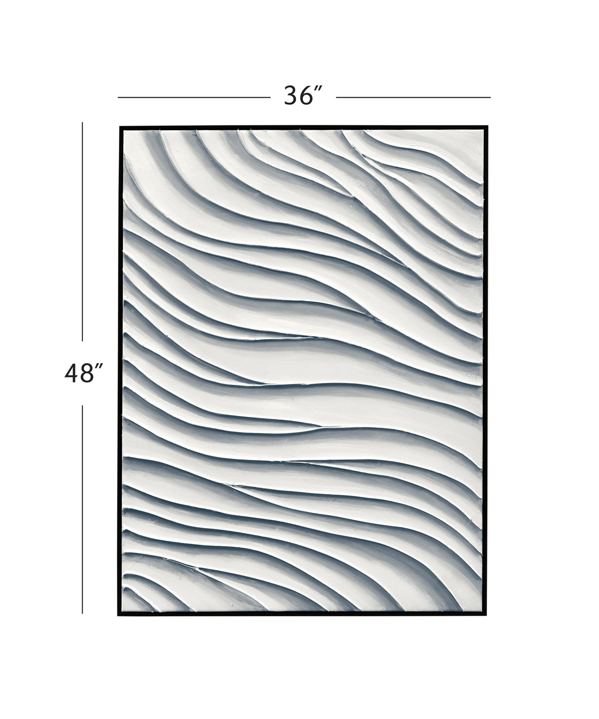 Bassett Black Frame Ripples Framed Canvas