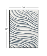 Bassett Black Frame Ripples Framed Canvas