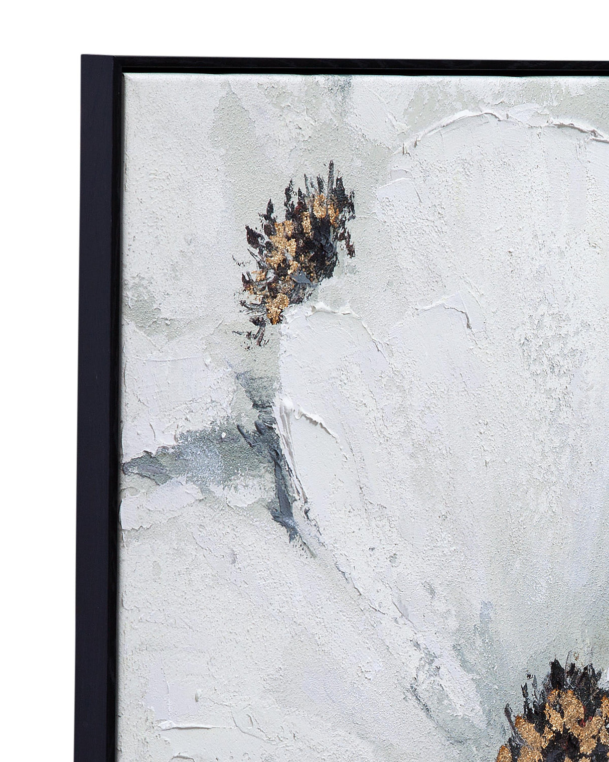 Bassett Black Frame Dogwood Framed Canvas
