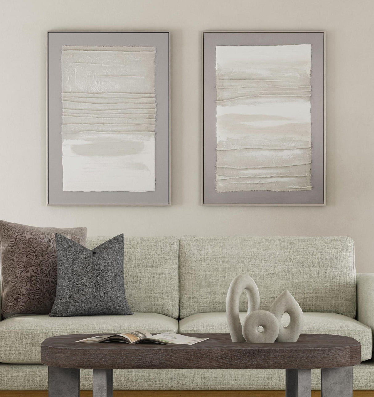 Bassett Gray Zole I Framed Canvas