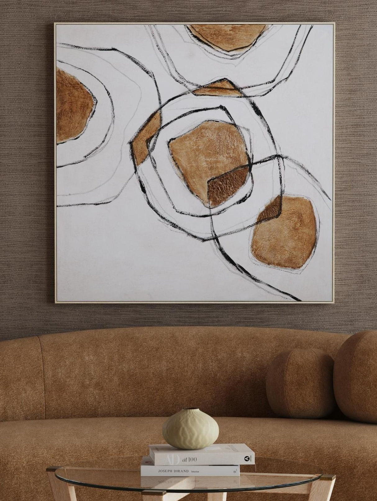 Bassett Natural Frame Rhetoric Framed Canvas