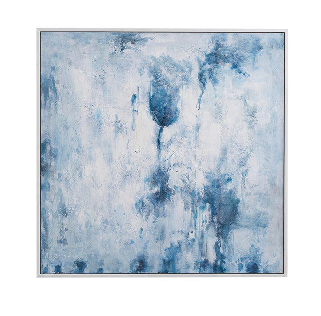 Bassett White Frame Lake Time Framed Canvas