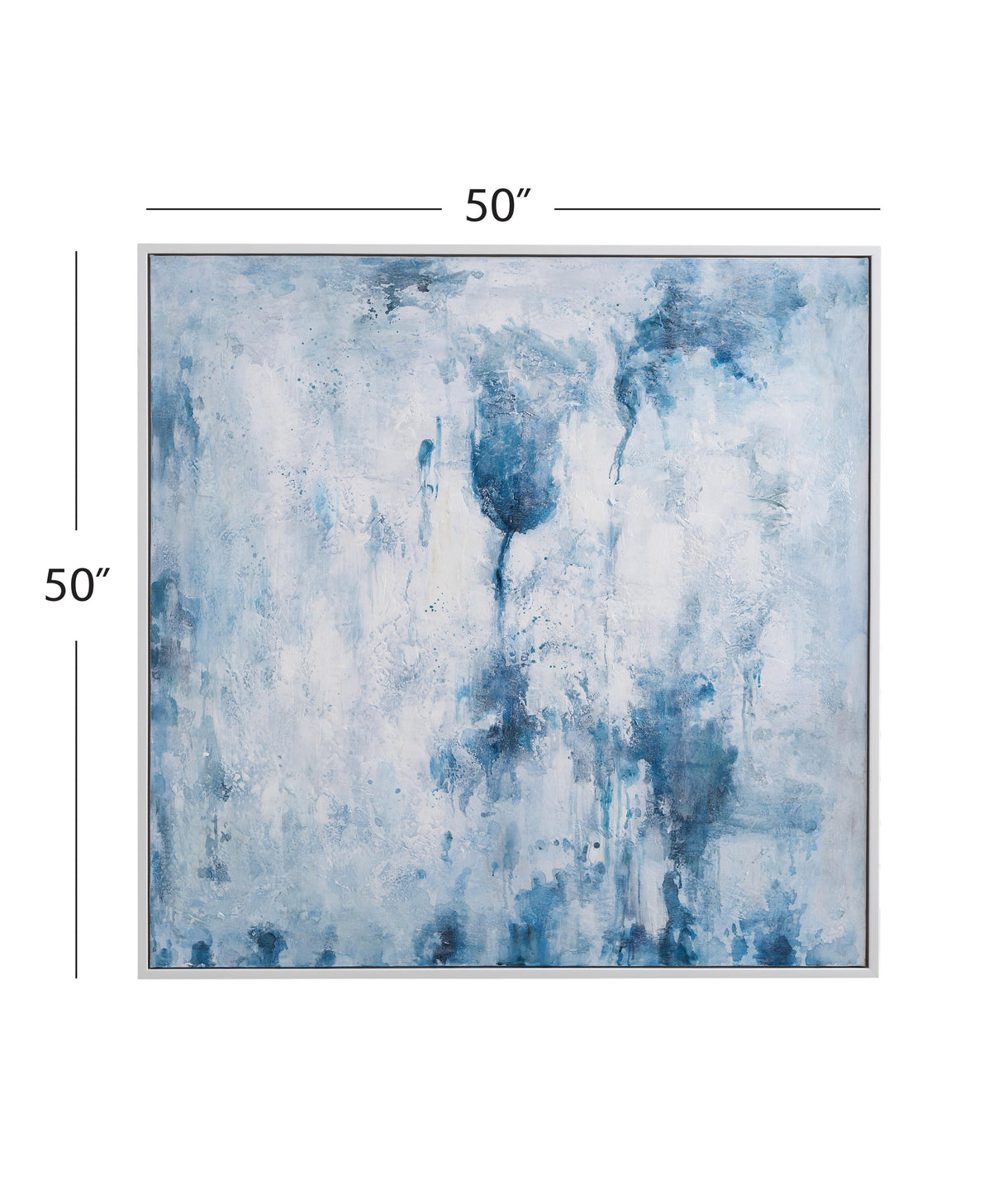 Bassett White Frame Lake Time Framed Canvas