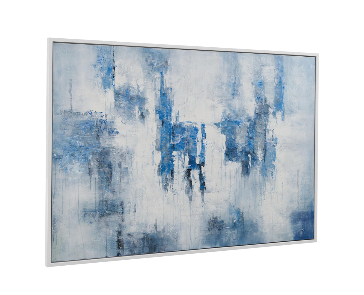 Bassett White Perdido Framed Canvas