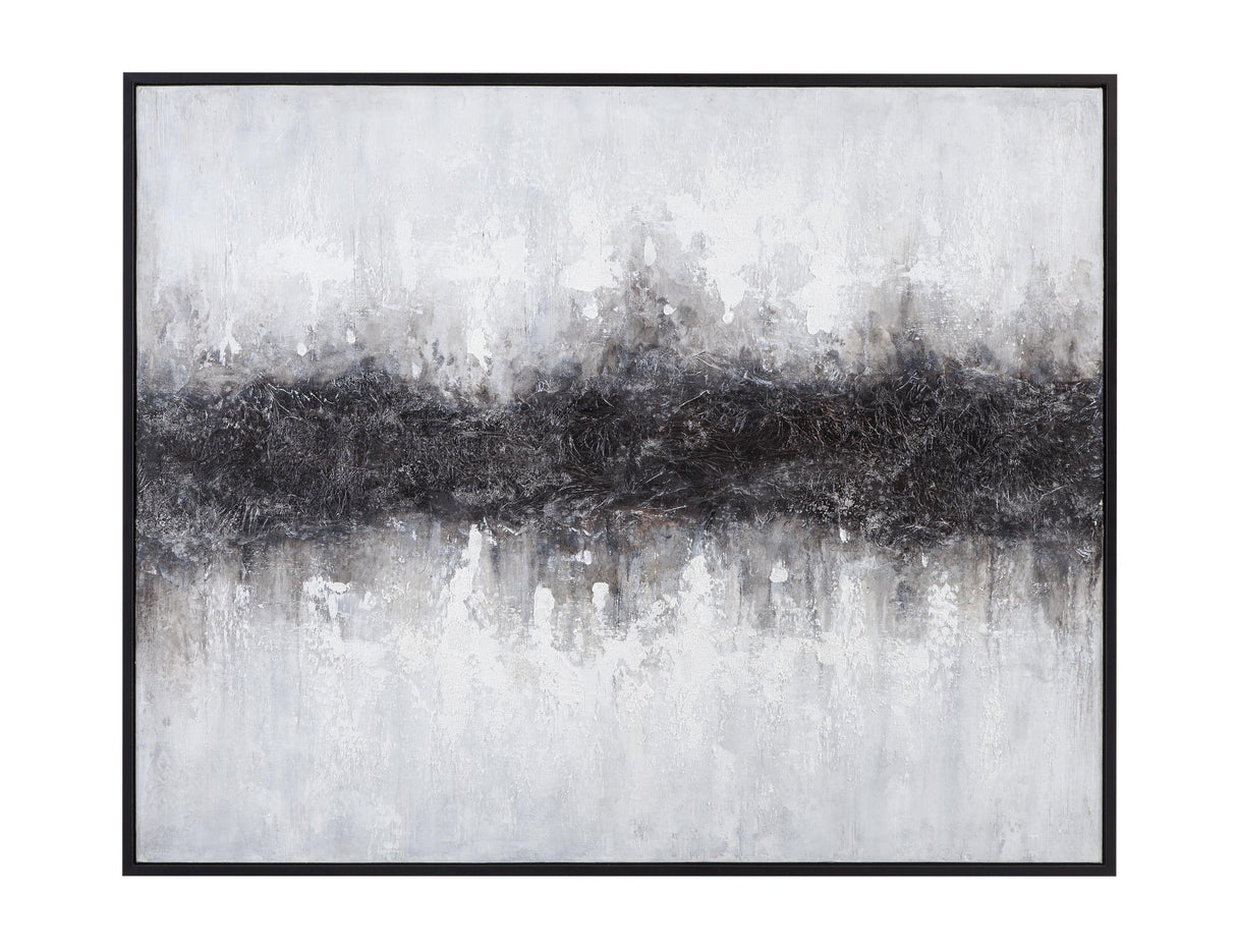Bassett Black Divided Framed Canvas