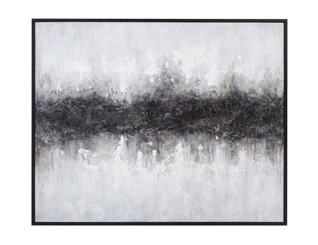 Bassett Black Divided Framed Canvas