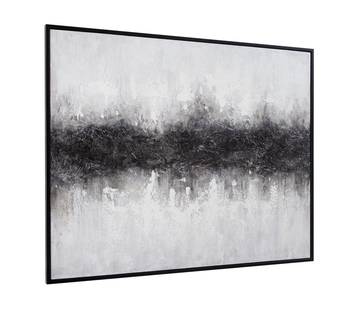 Bassett Black Divided Framed Canvas