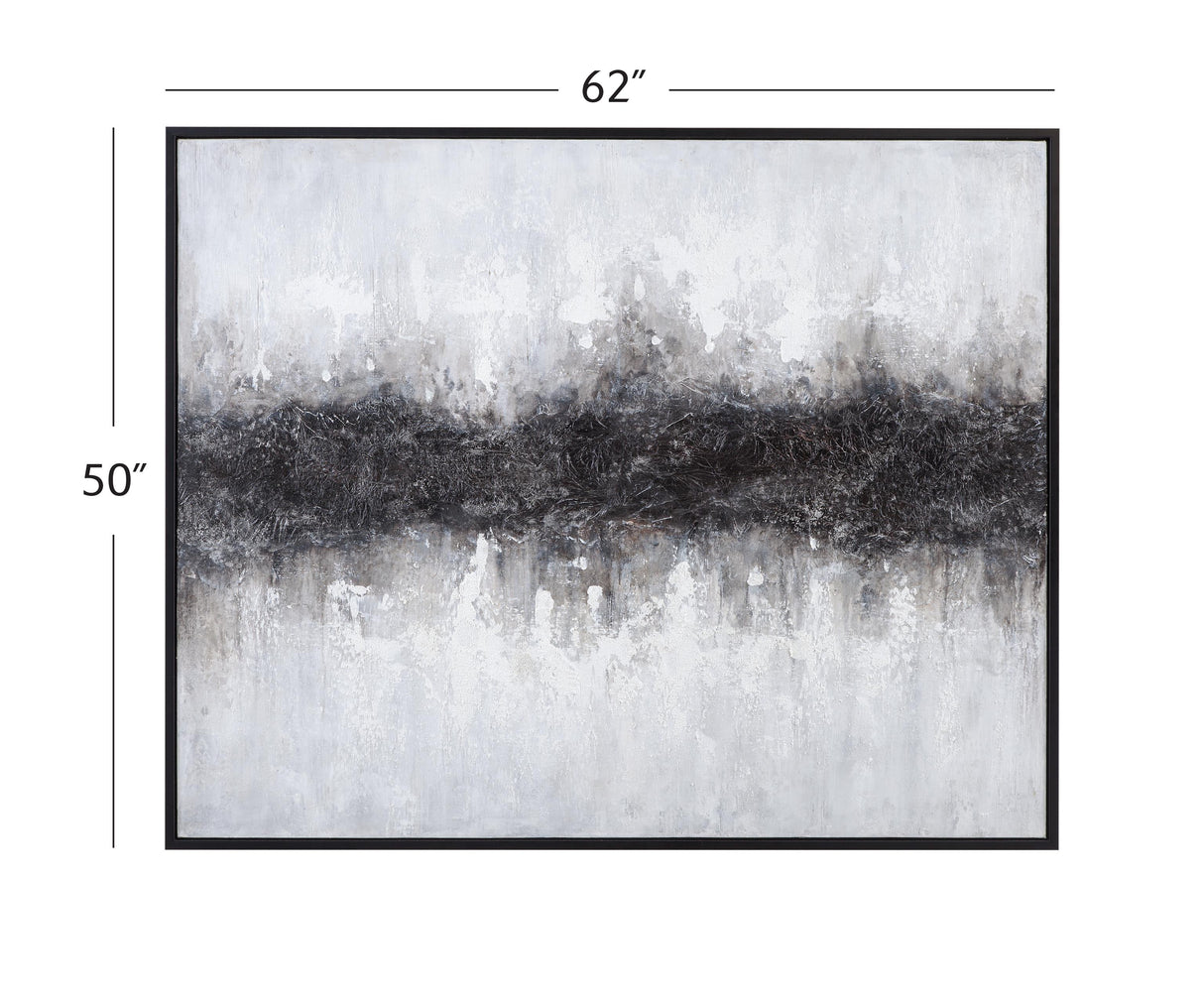 Bassett Black Divided Framed Canvas
