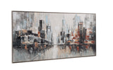 Bassett Silver Frame City Scape Framed Canvas