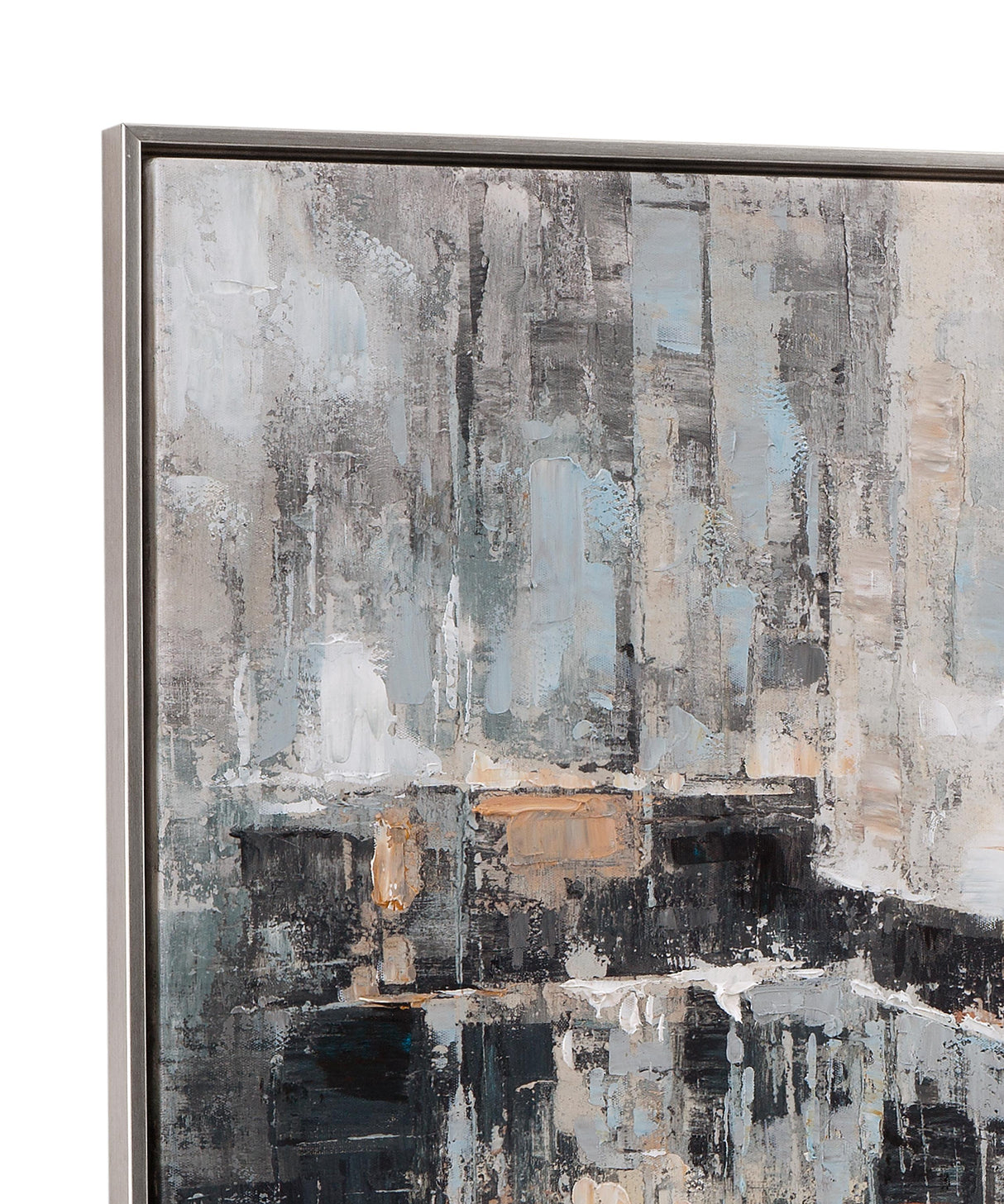 Bassett Silver Frame City Scape Framed Canvas