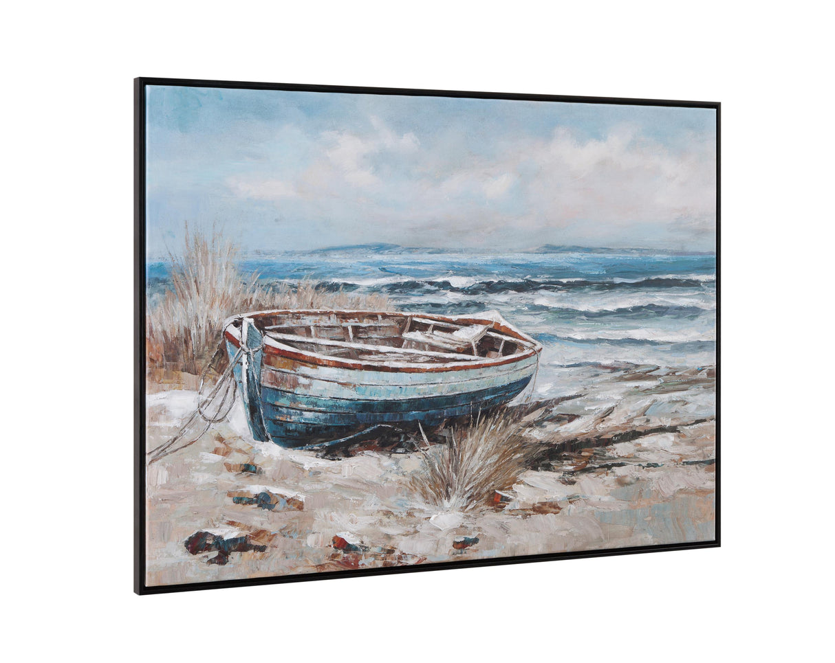 Bassett Black Frame Mo Bay Framed Canvas